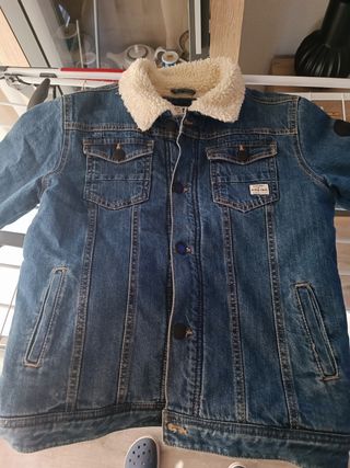 Cazadora vaquera con borrego azul Talla 14