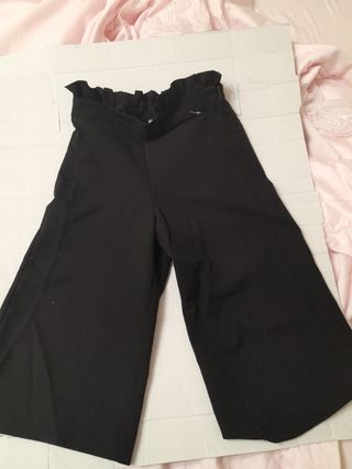 Pantaloni culotte neri bambina taglia S