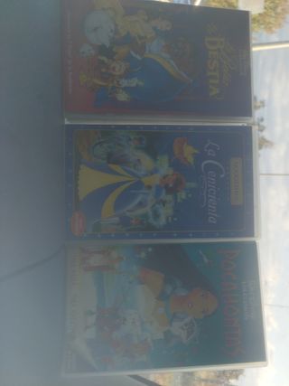 Lote 3 Películas VHS Disney: La Bella y la Bestia,
