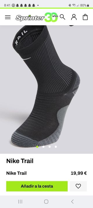 Calcetines Nike Trail Negros
Talla 35-37.Caña alta