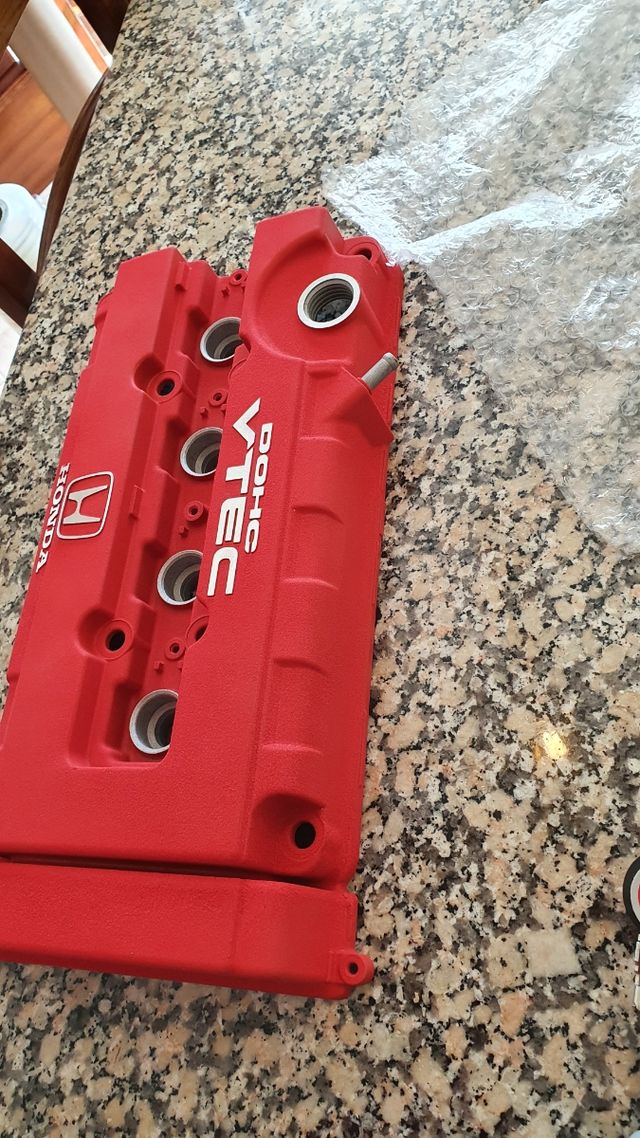 Tampa Válvulas Honda B16 Vermelha/ Preta