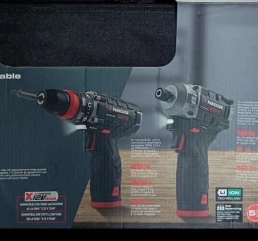 Parkside 12V Taladro + Atornillador Percusión