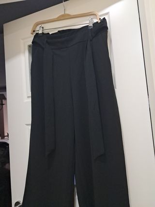 Pantalón ancho mujer negro