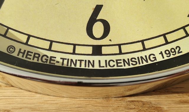 Reloj de Pared Tintín Hergé 1992