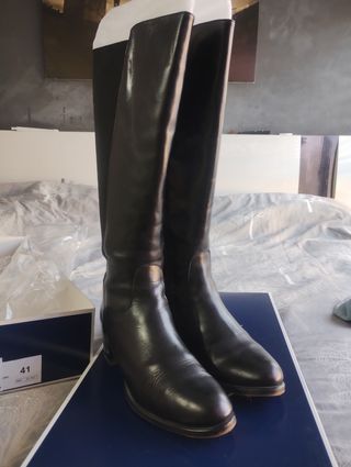 Botas altas negras talla 41. Piel 100%. 