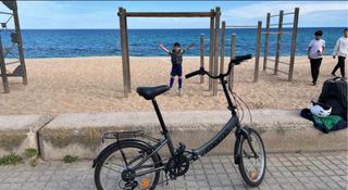 Bicicleta Moma Plegable Gris
