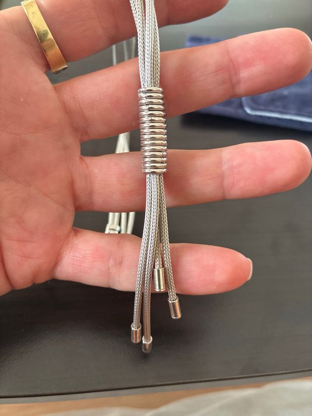 Collar largo ZAPATA plata