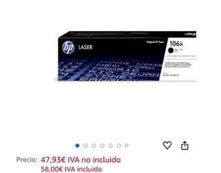 Tóner HP Original 106A
Sin abrir precinto