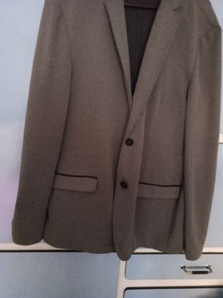 Chaqueta Blazer Hombre Gris