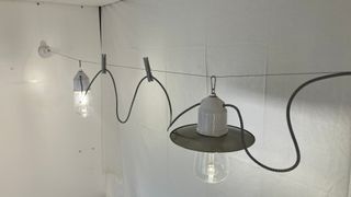 Lampada parete "tesata" in ceramica/vetro