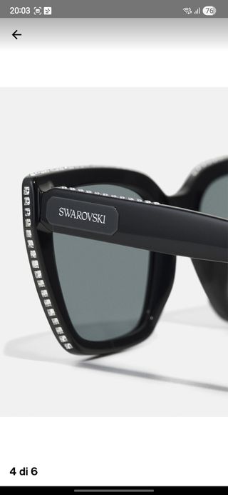 Occhiali da sole Swarovski neri