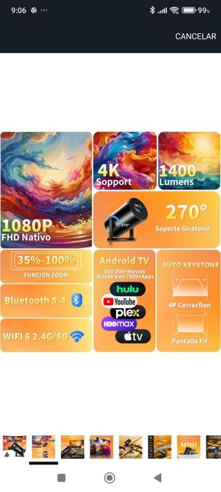 OFERTA!! Mini Proyector  4K 1080P Nuevo