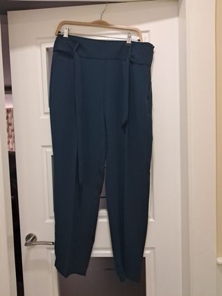 Pantalón de vestir mujer color  azulado