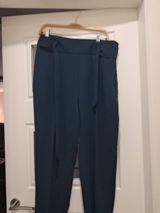 Pantalón de vestir mujer color  azulado