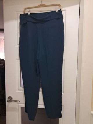 Pantalón de vestir mujer color  azulado