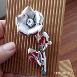 Ceramica Argentata Decorazioni Floreali