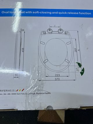 Tapa WC Ibergrif M41002 cierre suave blanca O