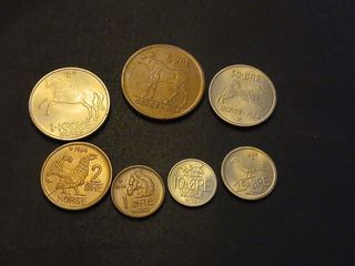 Noruega 7 monedas 1964