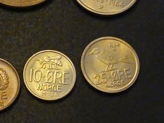 Noruega 7 monedas 1964