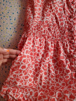 Mono corto estampado rosa y blanco Talla M-L