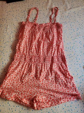 Mono corto estampado rosa y blanco Talla M-L
