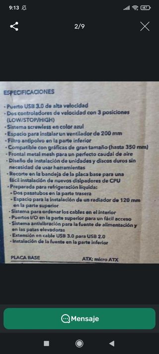 Caja PC Gaming Nox Negra