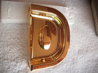 Manillón puerta corredera Krona oro  media luna 