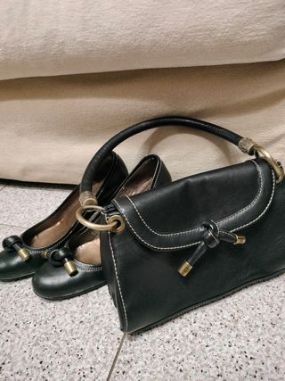 Conjunto Pedro Miralles Bolso y Zapatos Negros