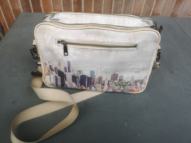 Borsa YNOT? Beige con stampa città