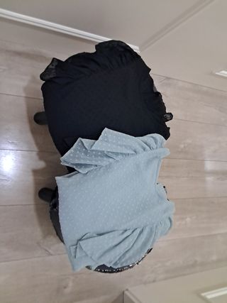 Lote 2 blusas mujer negro y azul