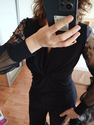 Blusa Morgan y Pantalón Negro