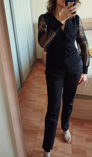 Blusa Morgan y Pantalón Negro