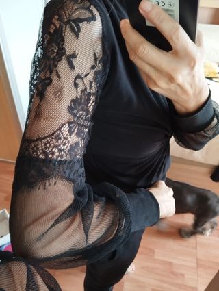 Blusa Morgan y Pantalón Negro