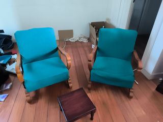 2 Sillones de Tela y Madera
