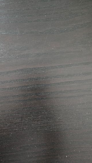 Mesa comedor extensible negra efecto madera