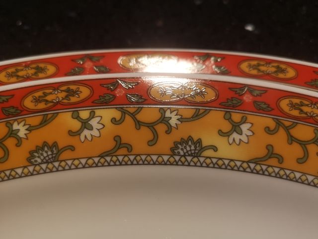 Vassoio da portata ovale decorato