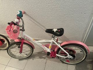 2 Bicicletas infantiles Btwin rosa y blanca