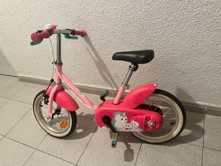 2 Bicicletas infantiles Btwin rosa y blanca