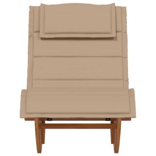vidaXL Tumbona mecedora con cojín de madera maciza