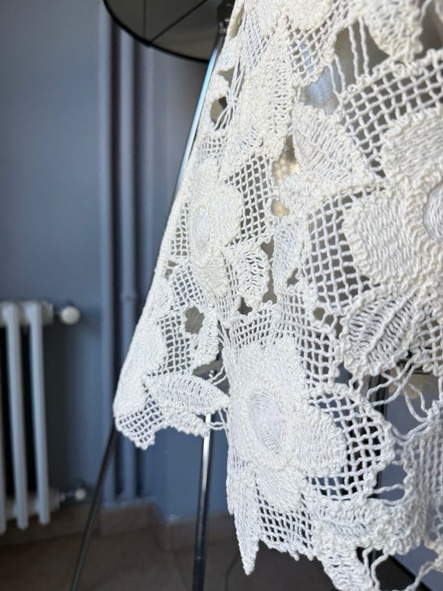 Vestido Zara Blanco Encaje