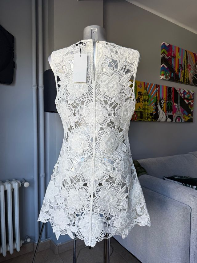 Vestido Zara Blanco Encaje