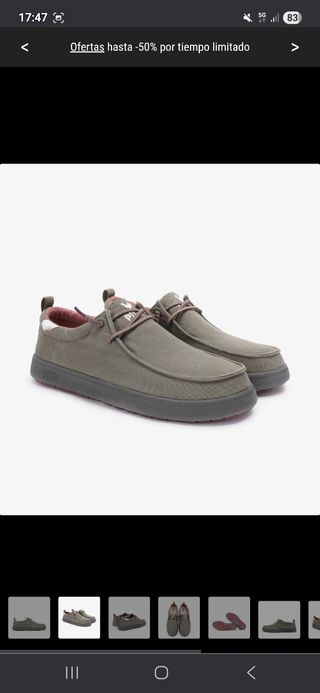 Zapatillas Náuticas Pitas Verde Oliva