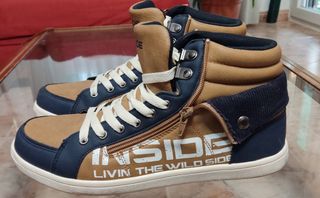 Botines INSIDE Talla 41 Marrón y Azul