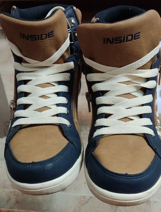 Botines INSIDE Talla 41 Marrón y Azul