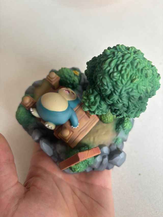 Diorama figure Snorlax Resina 3d Dipinto Mano