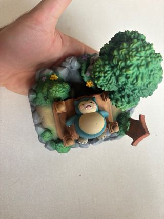 Diorama figure Snorlax Resina 3d Dipinto Mano
