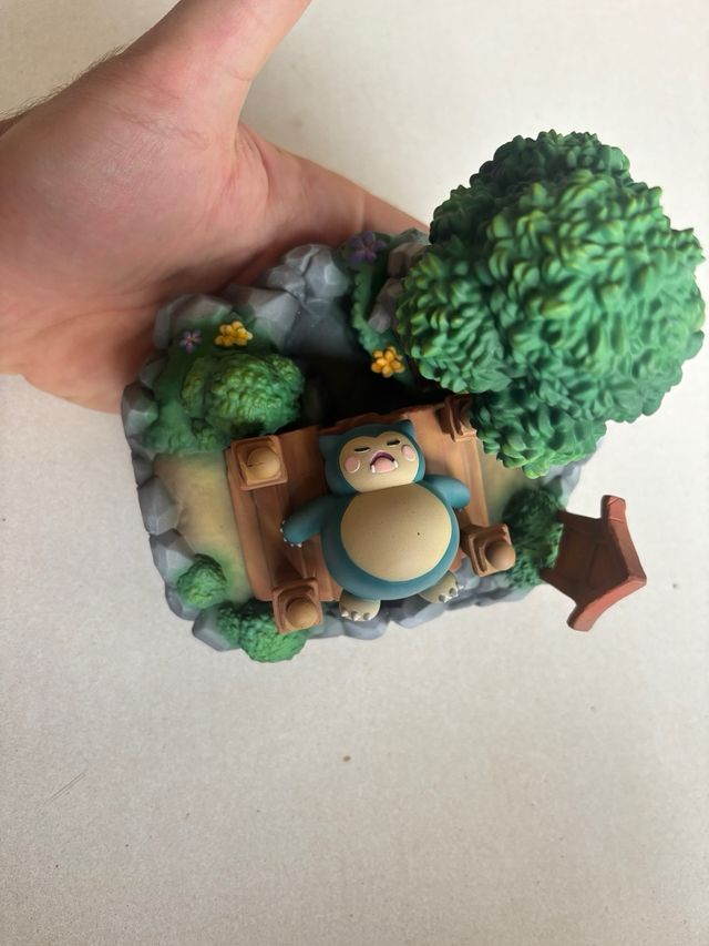 Diorama figure Snorlax Resina 3d Dipinto Mano