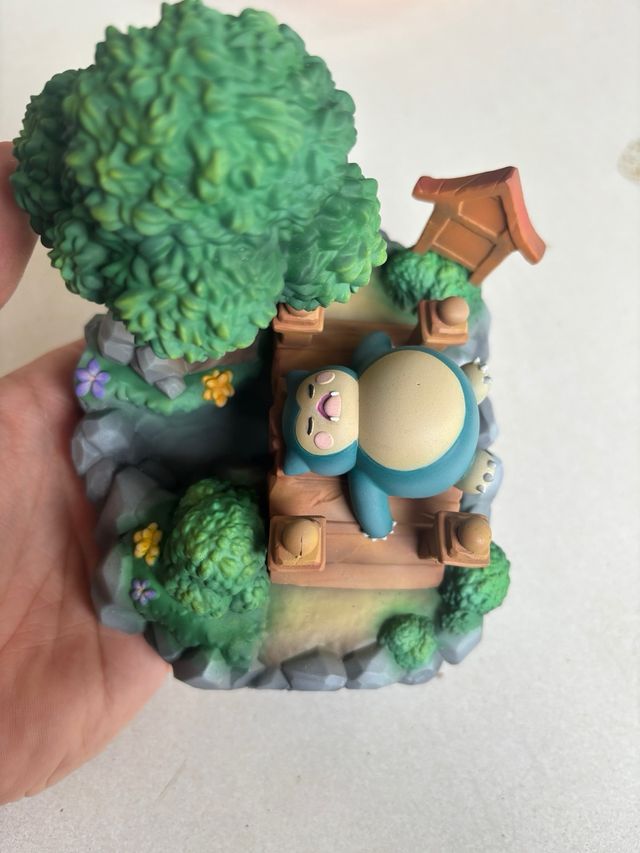 Diorama figure Snorlax Resina 3d Dipinto Mano