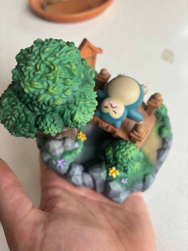 Diorama figure Snorlax Resina 3d Dipinto Mano