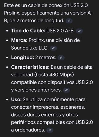 Cable Prolinx UX-AB2Aa USB 2.0 2m